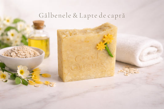 Săpun solid | Gălbenele și lapte de capră